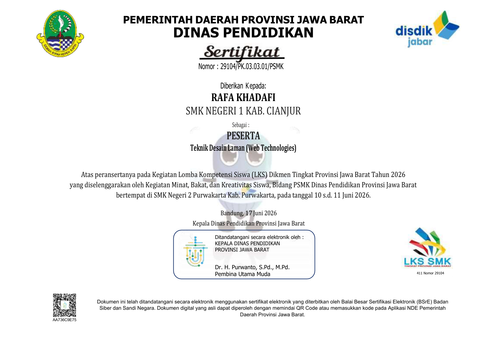 Juara LKS Web Technology